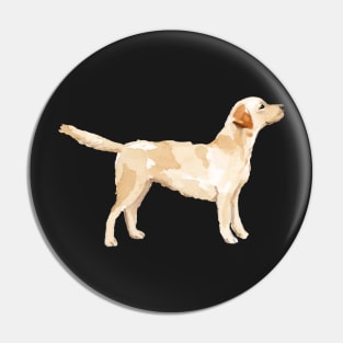 Yellow Lab Silhouette Watercolor Pin