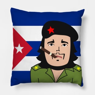 Cuban guerrilla patriotic flag Che Guevara with cigar Pillow