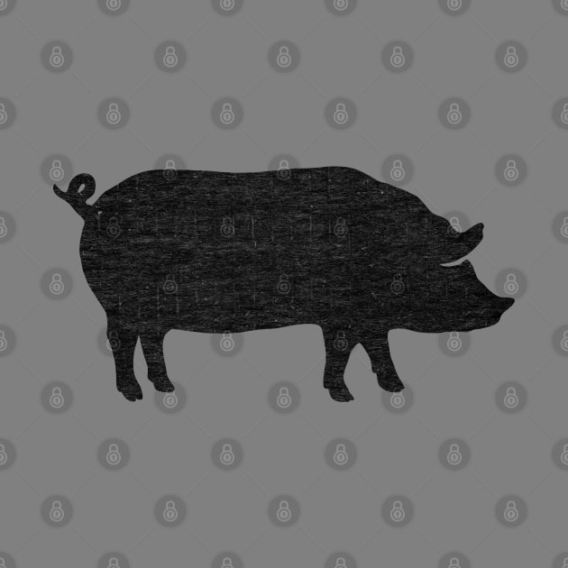 Pig Silhouette by Coffee Squirrel