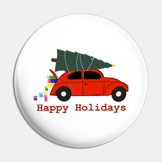 Happy Holidays truck Pin by morgananjos