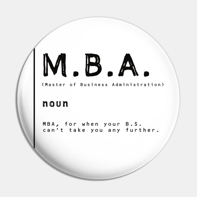 MBA Student Pin by payme