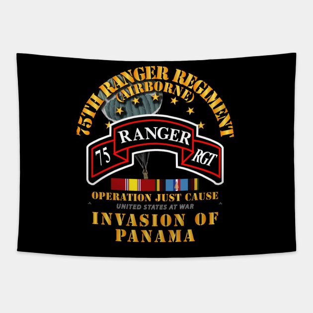 Just Cause - 75th Ranger Rgt  w Svc Ribbons Tapestry by twix123844