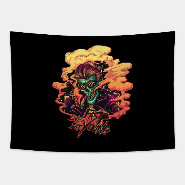 Live Fast, Die Young Tapestry by Don Vito 