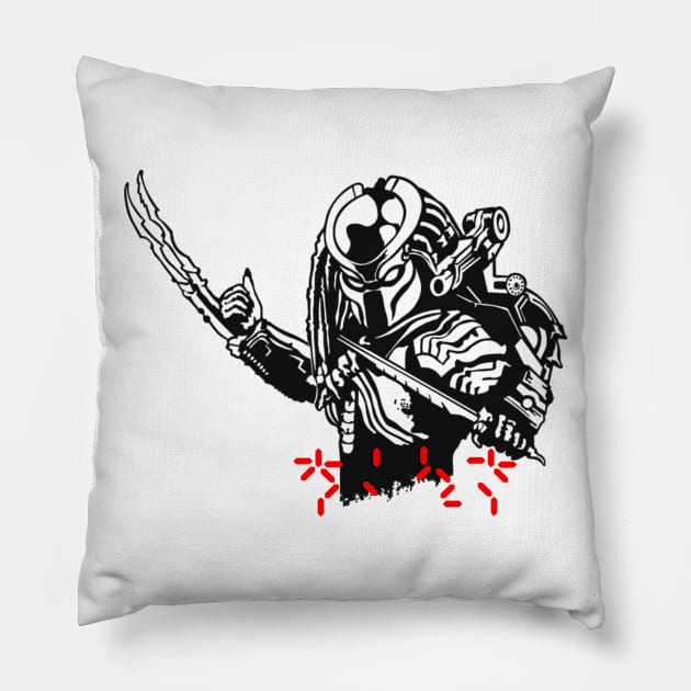 PREDATOR SLASH Pillow by equiliser