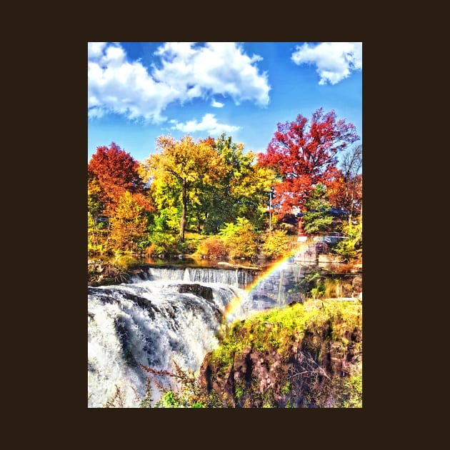 Paterson NJ - Rainbow Over Paterson Great Falls by SusanSavad