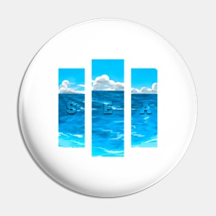 Blue sea and the clouds Pin