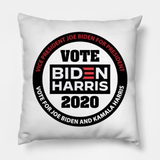 Vote Biden Harris 2020 - in Black and Red Pillow