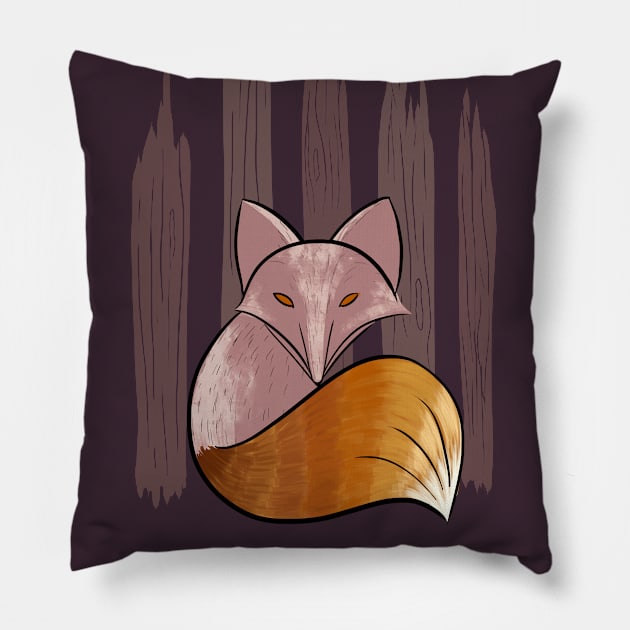 Foxy in the woods Pillow by quenguyen