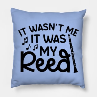 It Wasn't Me It Was My Reed Clarinet Marching Band Cute Funny Pillow