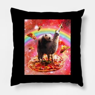 Space Panda Riding Llama Unicorn - Pizza & Taco Pillow