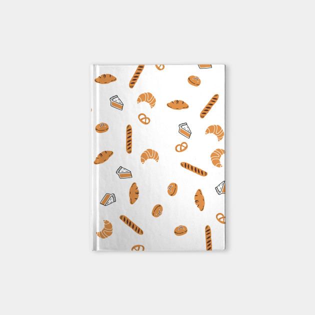 Bakery pattern. Best gift for baker or cook. Bun, croissant, baguette, bread, cake. Cute gift for mom, grandma, girlfriend or wife. Best gift for baker or cook.