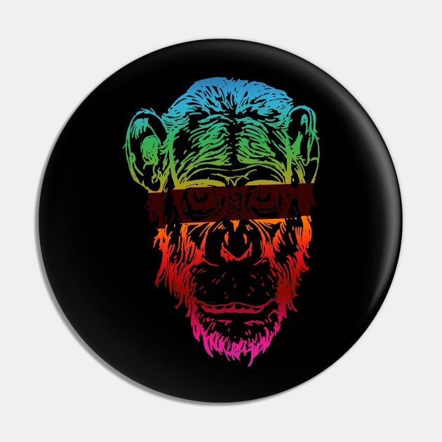 Enlightened Chimp Pin by FallingSputnik