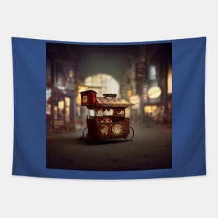 Steampunk Tokyo Ramen Cart Tapestry