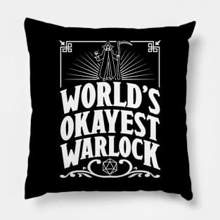 D&D Worlds Okayest Warlock Pillow