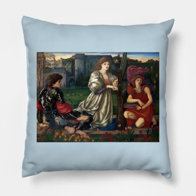 The Love Song - Edward Burne-Jones Pillow by forgottenbeauty