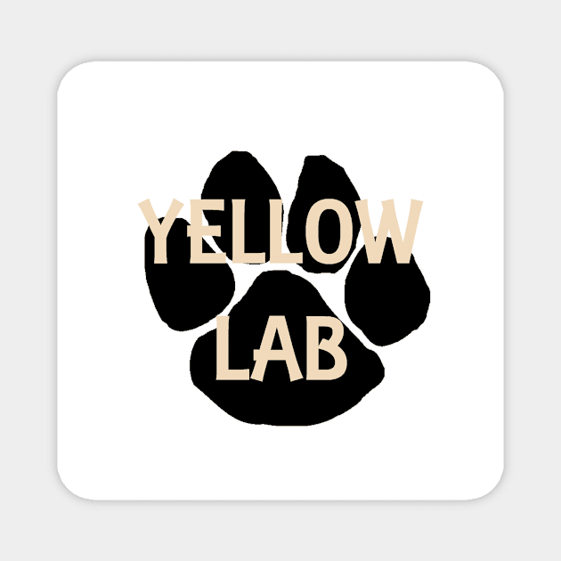 Labrador Retriever Yellow name paw Magnet by Wanderingangel