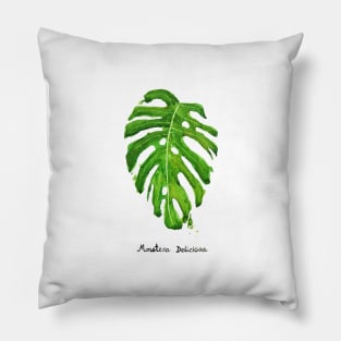 monstera deliciosa painting Pillow