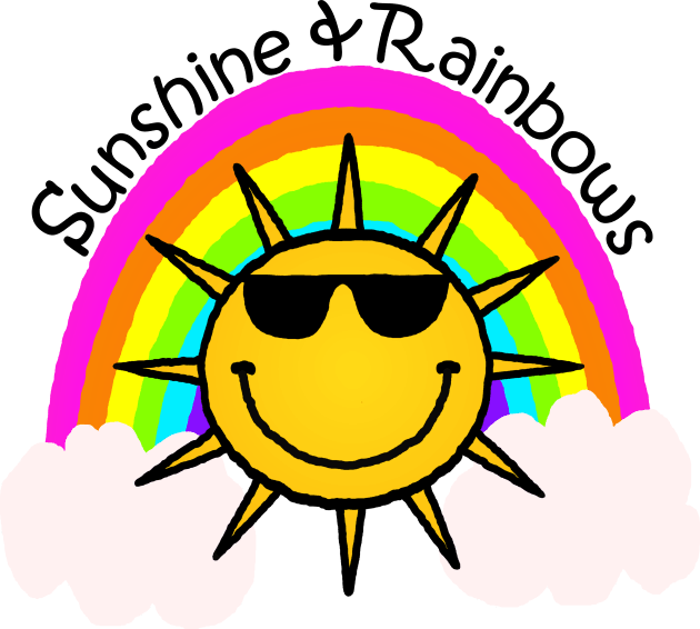 Sunshine & Rainbows Kids T-Shirt by RawSunArt