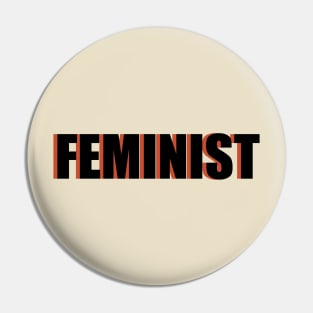 FEMINIST (red-ish orange) Pin