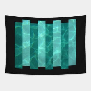 Abstract crystalline sea: nature photography edit Tapestry