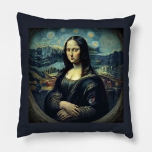 Monalisa and Van Gogh Pillow