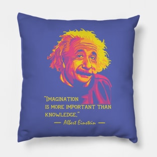 A. Einstein On Imagination and Knowledge Pillow