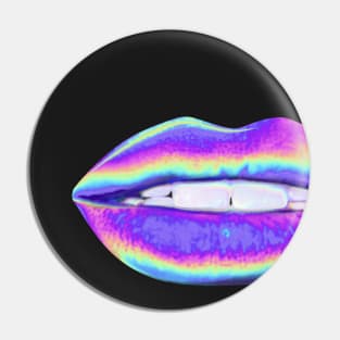 Pinkish Holo Lips Pin