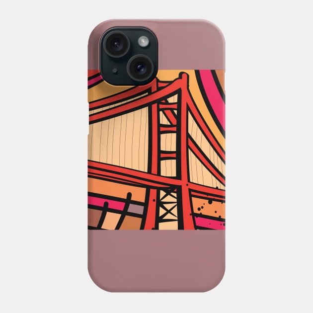 Golde Gate bridge -  SF Phone Case by helintonandruw