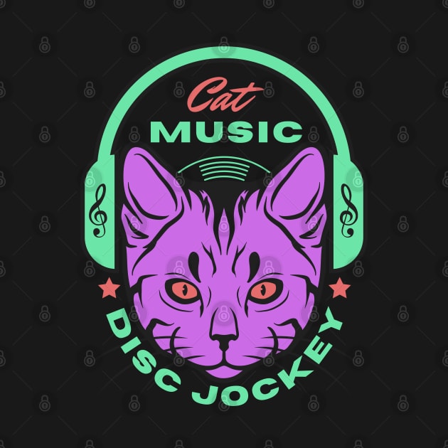 Cat Music Disc Jockey by EdSan Designs