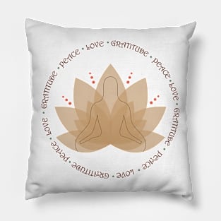 Peace, love, gratitude Pillow