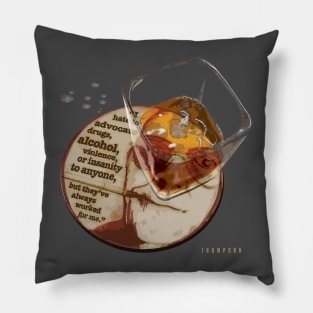 Drunk Authors - Hunter S. Thompson Pillow