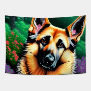 German Shepherd at the Park Tapestry