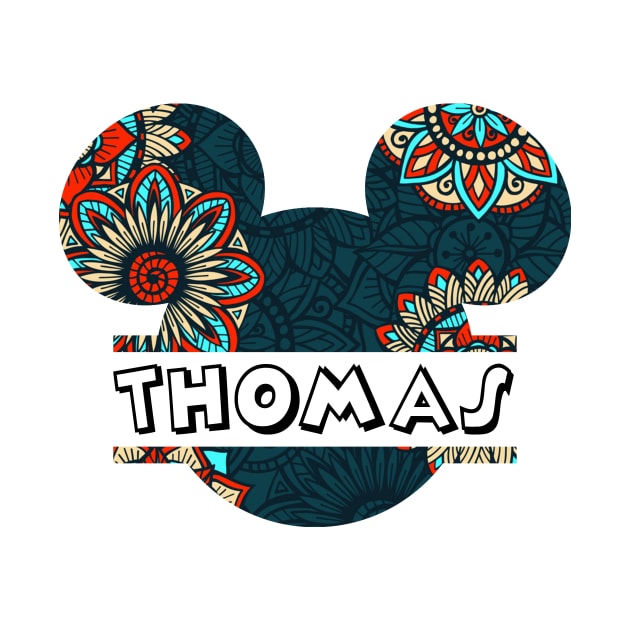 Thomas Name With Seamless Pattern by Maddalena's