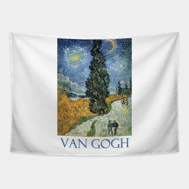 Road with Cypresses by Vincent van Gogh Tapestry by Naves