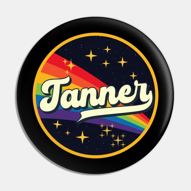 Tanner // Rainbow In Space Vintage Style Pin by LMW Art