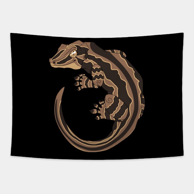 Striped Gargoyle Gecko Tapestry by TwilightSaint