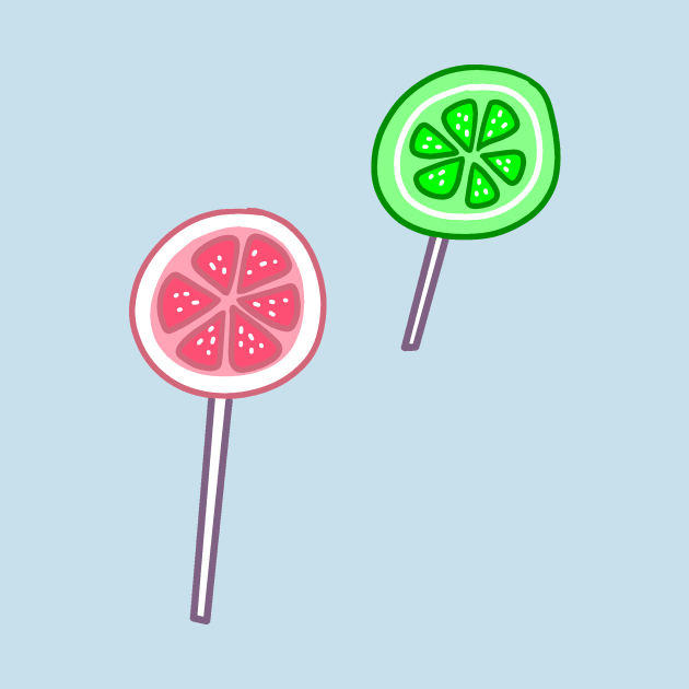 Pink Lemon and Lime Lollipops by saradaboru