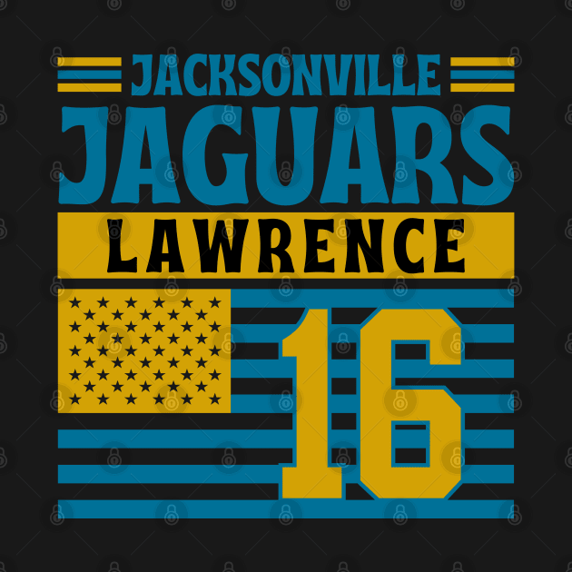 Jacksonville Jaguars Lawrence 16 American Flag Football by Astronaut.co