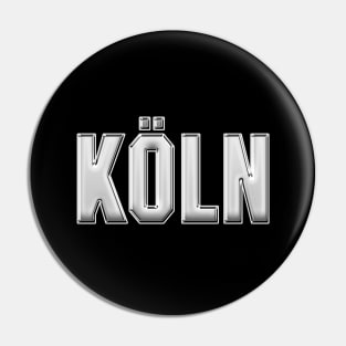 Köln Stadt Retro Kölner Schriftzug Ruhrgebiet Pin