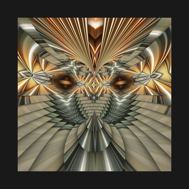 facial futuristic geometric repeating shapes designs and patterns metallic copper and silver colored by mister-john