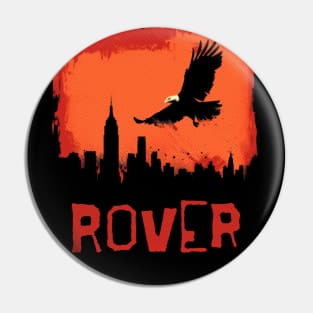 Rover the bald eagle Pin