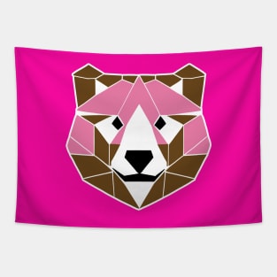 Geometric Pink Bear (MD23Ani002b) Tapestry