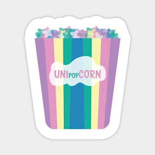 UNIpopCORN Colorful Rainbow unicorn popcorn Magnet