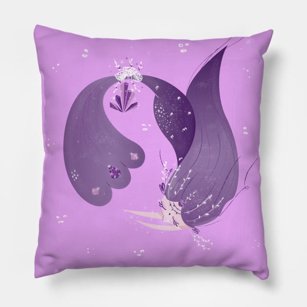 Mermay amethyst Pillow by strawberrystyle