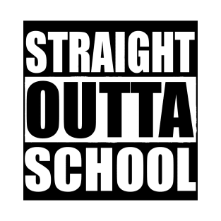 STRAIGHT OUTTA SCHOOL  Quarantine Sticker T-Shirt