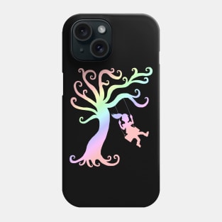 Whimsical Pastel Tree Silhouette Phone Case