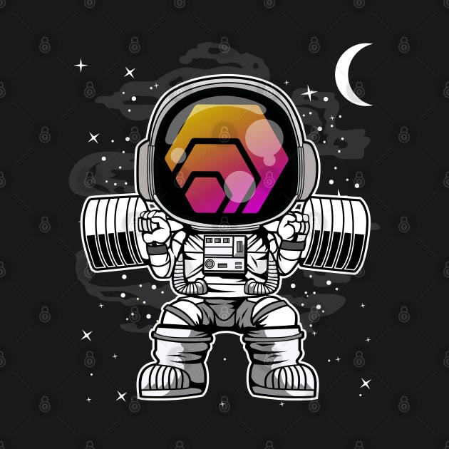 Astronaut Lifting HEX Coin To The Moon HEX Crypto Token Cryptocurrency Blockchain Wallet Birthday Gift For Men Women Kids by Thingking About