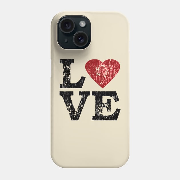 Valentines Day LOVE with heart Phone Case by jisterart