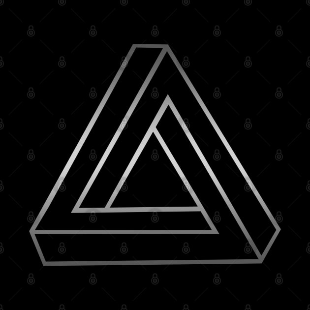 Geometric Optical Illusion Triangle by Delta V Art