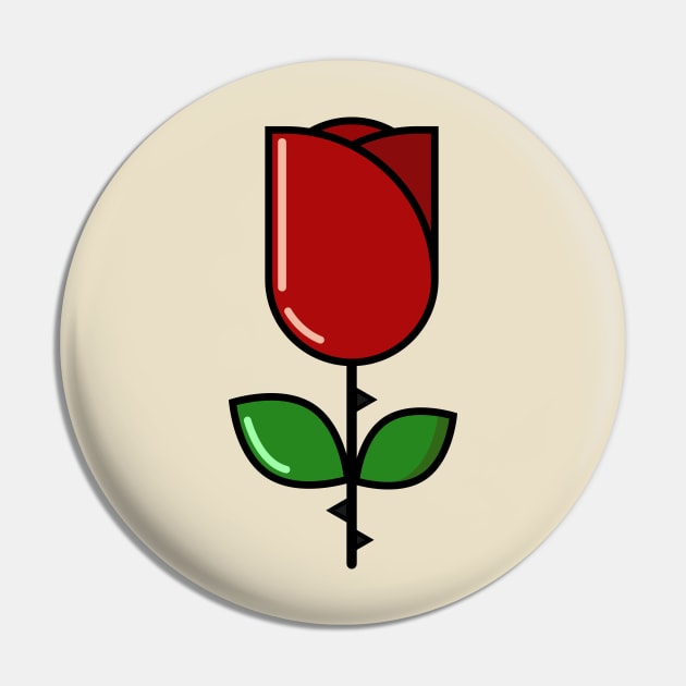 Simple Rose Pin by RhinoTheWrecker